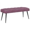 vidaXL Banc avec capitonnage bouton Pourpre 110 x 40 x 46 cm Velours
