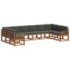 vidaXL Ensemble de canap&eacute;s d'ext&eacute;rieur 10 pc Naturel et Anthracite