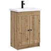 vidaXL Ensemble de mobilier de salle de bain Ch&ecirc;ne artisanal