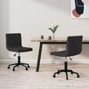 vidaXL Chaises pivotantes &agrave; manger lot de 2 Noir Velours