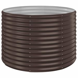 vidaXL Lit sur&eacute;lev&eacute; de jardin Acier galvanis&eacute; marron