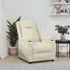 vidaXL Fauteuil inclinable Blanc cr&egrave;me Similicuir