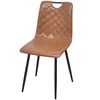 vidaXL Chaises &agrave; manger lot de 4 marron clair similicuir