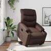 vidaXL Fauteuil inclinable &eacute;lectrique marron similicuir