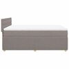 vidaXL Sommier &agrave; lattes de lit avec matelas Taupe 140x190 cm Tissu