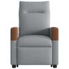 vidaXL Fauteuil de massage inclinable Gris clair Tissu