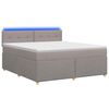 vidaXL Lit boxspring avec matelas Taupe 160 x 200 cm Tissu