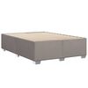 vidaXL Sommier &agrave; lattes de lit avec matelas Taupe 160x200 cm Tissu