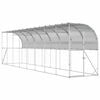 vidaXL Poulailler contre le mur Argent&eacute; 600 x 150 x 215 cm