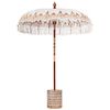 vidaXL Parasol balinais avec base Cr&egrave;me &Oslash; 180-190 cm
