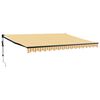 vidaXL Auvent r&eacute;tractable automatique jaune et blanc 4x3 m