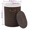 vidaXL Panier &agrave; linge ovale Bambou Marron fonc&eacute;
