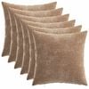 vidaXL Housse de coussin 6 pc HEERLEN Marron 40 x 40 cm Tissu Chenille