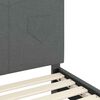 vidaXL Cadre de lit pour enfants avec t&ecirc;te de lit Gris fonc&eacute; tissu