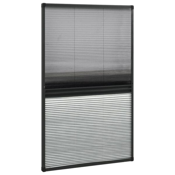 vidaXL Moustiquaire pliss&eacute;e pour fen&ecirc;tre Aluminium 80x160 cm et auvent
