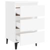 vidaXL Tables de chevet avec pieds en m&eacute;tal 2 pcs Blanc 40x35x69 cm
