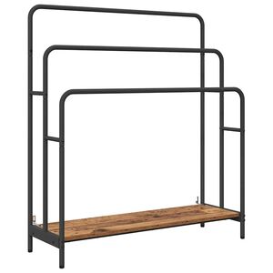 vidaXL Porte-v&ecirc;tements avec &eacute;tag&egrave;re Bois ancien 90 x 30 x 100,5 cm