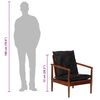 vidaXL Fauteuil noir cuir véritable et bois d'acacia solide