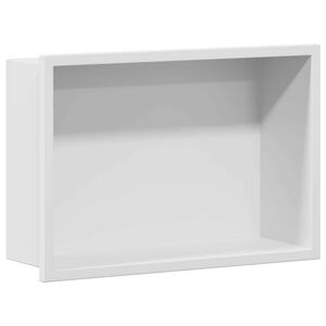 vidaXL Niche de Douche Blanc 30 x 20 x 9,5 cm Acier inoxydable