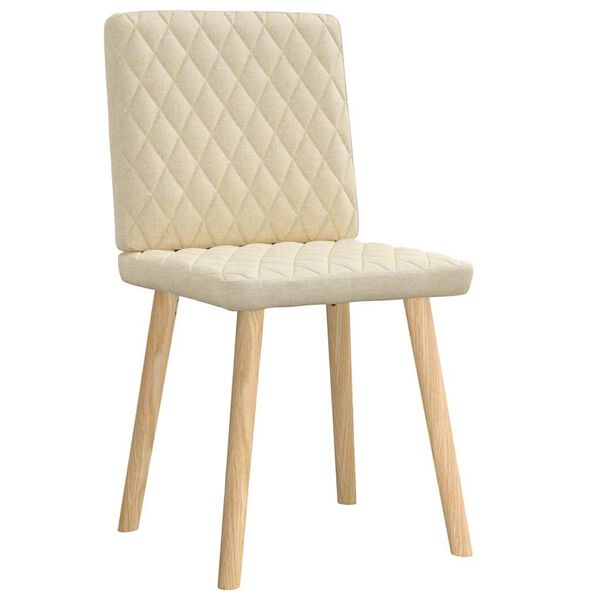 vidaXL Chaises à manger lot de 2 crème tissu