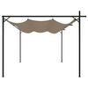 vidaXL Pergola avec toit r&eacute;tractable taupe 395x292x230 cm