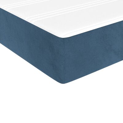 vidaXL Matelas de lit à ressorts ensachés Bleu foncé 90x200x20 cm