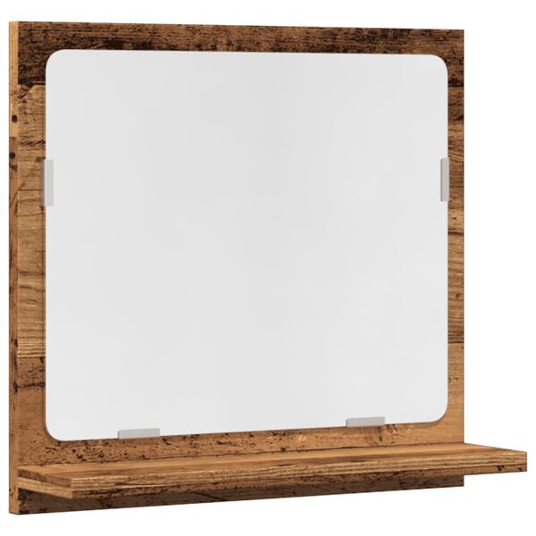 vidaXL Armoire &agrave; miroir de salle de bain vieux bois bois d'ing&eacute;nierie