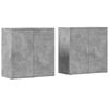 vidaXL Buffets 2 pcs gris b&eacute;ton 79x38x80 cm bois d'ing&eacute;nierie