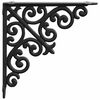 vidaXL Supports d'&eacute;tag&egrave;re murale 12 pc Noir 9,5 x 9,5 x 3 cm Acier