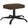 vidaXL Chaise de relaxation avec repose-pied Marron Tissu microfibre
