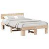 vidaXL Cadre de lit avec t&ecirc;te de lit Naturel 140 x 190 cm Pin massif
