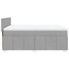 vidaXL Sommier &agrave; lattes de lit avec matelas Gris clair 160x200cm Tissu