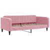 vidaXL Lit de jour avec gigogne et matelas rose 90x200 cm velours
