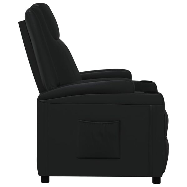 vidaXL Fauteuil inclinable Noir Similicuir