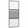 vidaXL Porte en verre 90 x 2 x 205 cm Aluminium Noir