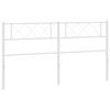 vidaXL T&ecirc;te de lit de remplacement m&eacute;tal blanc 193 cm
