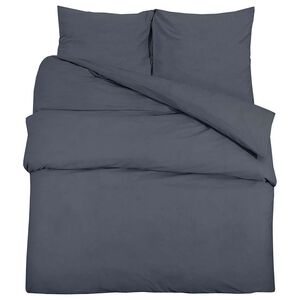 vidaXL Ensemble de housse de couette Anthracite 140x200 cm Coton