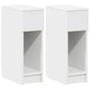 vidaXL Tables de chevet avec tiroir 2 pcs blanc 20x36x60 cm