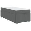 vidaXL Cadre de lit avec matelas Gris fonc&eacute; 80 x 200 cm tissu
