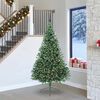 vidaXL Sapin de No&euml;l artificiel pr&eacute;-&eacute;clair&eacute; Vert 240 cm PVC