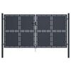 vidaXL Portail de jardin en acier 300x200 cm anthracite