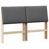 vidaXL T&ecirc;te de lit capitonn&eacute;e Gris fonc&eacute; 160 cm Pin massif