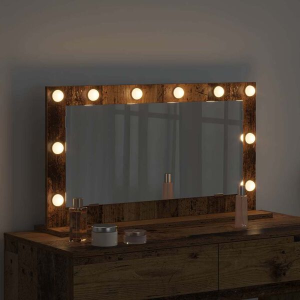 vidaXL Miroir de vanit&eacute; avec miroir Bois Ancien 80 x 45 x 18 cm