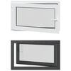vidaXL Fen&ecirc;tre de sous-sol RISOR 100 x 50 cm PVC et verre Anthracite