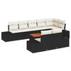 vidaXL Ensemble de canap&eacute; de jardin avec stockage 9 pcs Noir et blanc
