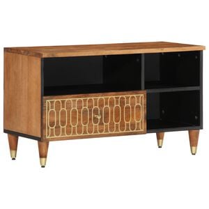 vidaXL Meuble TV 80x33x46 cm bois massif de manguier