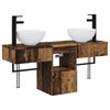 vidaXL Ensemble de mobilier de salle de bain 3 pc Bois ancien