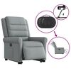 vidaXL Fauteuil inclinable &eacute;lectrique gris clair tissu