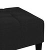vidaXL Canap&eacute;-lit &agrave; 2 places avec tabouret Noir Tissu microfibre