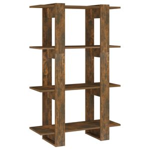 vidaXL Biblioth&egrave;que/S&eacute;parateur de pi&egrave;ce Ch&ecirc;ne fum&eacute; 80x30x123,5 cm